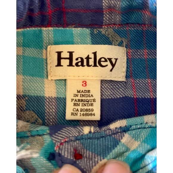 HATLEY Girls Plaid Unicorn Print Shirt Dress with Tie Belt, Sz 3 - Picture 5 of 7